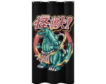 Cortina de ducha 36" x 72" Godzilla Gojira Kaiju