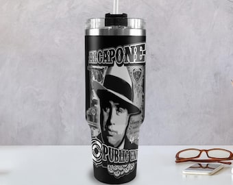 Tumbler 40oz Al Capone Gangsta 40 oz tumbler with handle