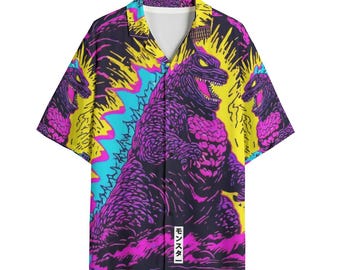 Dinosaur Button Down Shirt Personalized Hawaiian Gift