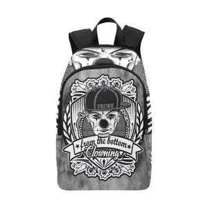 Backpack School Backpack With Mesh Pockets Handbag Bag Chicano Clown Cartoon Gangsta