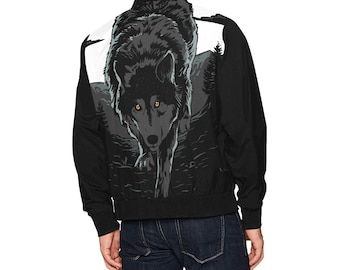 Bomber Jacket With Pockets Wolf Canada