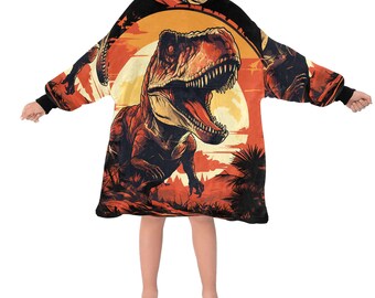 Kids Blanket Hoodie Dinosaur Godzilla Gojira Kaiju