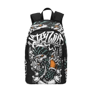 Backpack School Backpack With Mesh Pockets Handbag Bag Chicano Cholo Cartoon