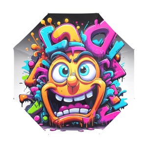 Umbrella Anti-UV Foldable Comics Parasol Graffiti Cartoon Comics