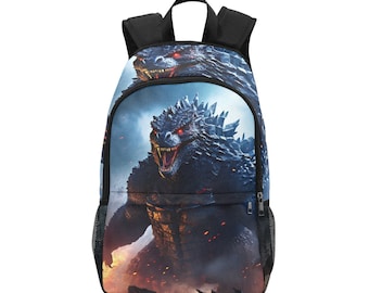 Mochila Godzilla Mochila Con Bolsillos De Malla Bolso Bolso Gojira Kaiju