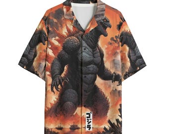 Dinosaur Button Down Shirt Personalized Hawaiian Gift