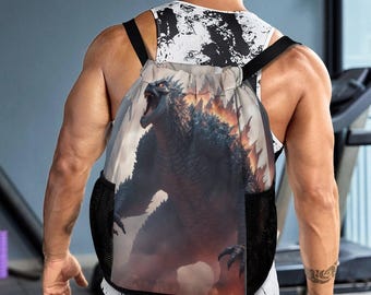 Borsa con coulisse a forma di dinosauro