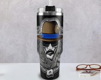 Tumbler 40oz Lowrider Vato Loco 40 oz tumbler with handle