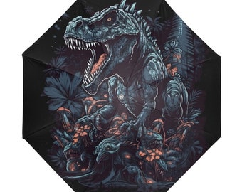 Kids Anti-UV Foldable Umbrella Dinosaur Godzilla Kaiju Gojira