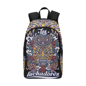 Sac à dos d'école, cartable, avec poches en filet, sac à main, sac Lucha Libre Luchador