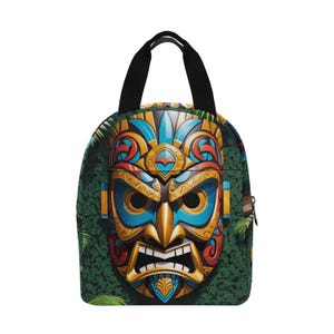 Lunch Bag Lunch Box Tiki Mask art Cartoon