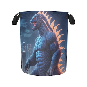 Laundry basket Kaiju laundry hamper basket Godzilla basket laundry basket Gojira foldable washing basket folding washing basket Retro