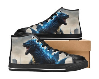 Zapatillas altas de lona para niños Aquila con estampado de dinosaurio y monstruo