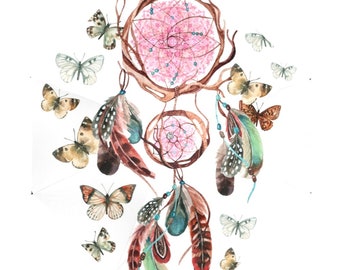 Children's Foldable Anti-UV Umbrella Dream Catcher Mystical