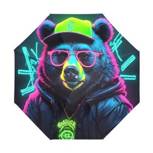 Umbrella Anti-UV Foldable Gangsta Bear