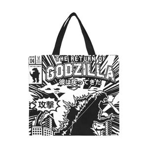 トートバッグ ゴジラ怪獣漫画日本モンスターコミックスヴィンテージゴジラレトロアートゴジラショッピングバッグ