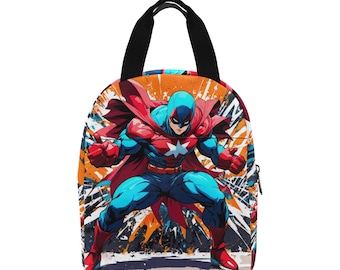 Bolsa de almuerzo Lonchera Dibujos animados Cómics Héroe Superhéroe