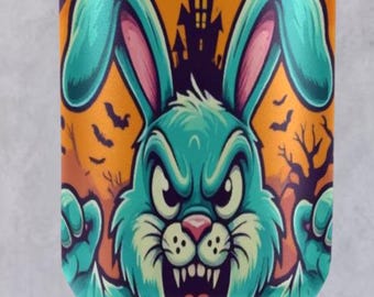 Caneca de aço inoxidável 40oz Caneca de zumbi de 40 oz com alça Caneca de Halloween Caneca de coelho de terror Desenho animado