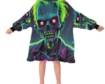 Dziecięcy kocyk z kapturem na Halloween Horror Zombie