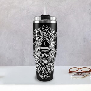 Tumbler 40oz Gangsta 40 oz tumbler with handle Vato Loco