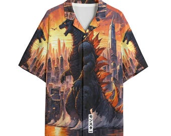 Dinosaur Button Down Shirt Personalized Hawaiian Gift