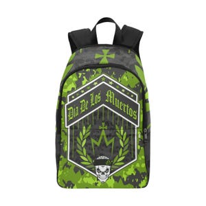 Backpack School Backpack With Mesh Pockets Handbag Bag Día De Los Muertos Cartoon