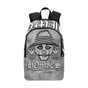 Mochila escolar, mochila tipo cartera con bolsillos de malla, bolso de mano, dibujo animado de Chicano Cholo, Vato Loco