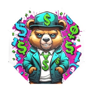 Umbrella Anti-UV Foldable Comics Parasol Bear Pimp Cartoon