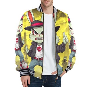 Bomber Jacket Men Bunny Jacket