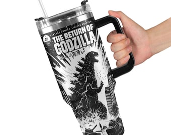 Tumbler 40oz Godzilla 40 oz tumbler with handle