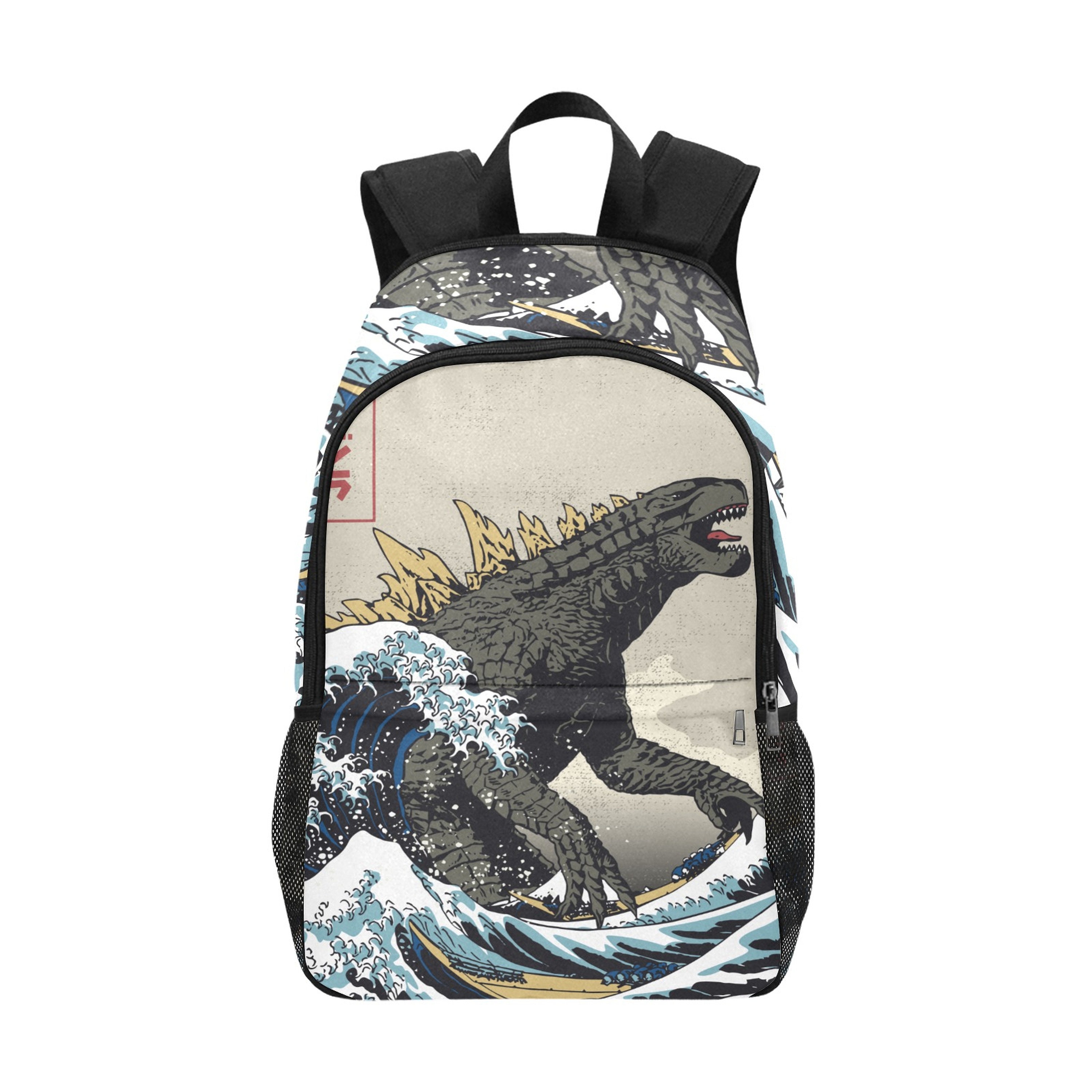 Backpack Rucksack With Mesh Pockets Bag Hand Bag Godzilla Gojira