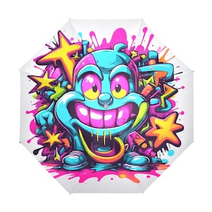 Umbrella Anti-UV Foldable Comics Parasol Graffiti Cartoon