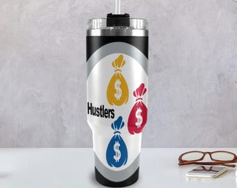 Tumbler 40oz Gangster 40 oz tumbler with handle Hustle