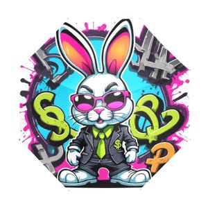 Umbrella Anti-UV Foldable Comics Parasol Bunny Pimp Cartoon
