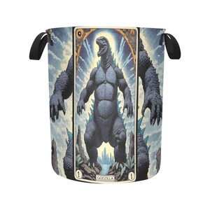 Laundry Basket laundry hamper basket Godzilla Gojira Kaiju Vintage Art Cartoon Retro Godzillas Comics