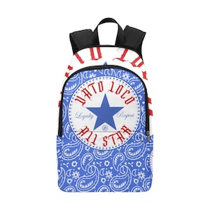 Sac à dos d'école, cartable, avec poches en filet, sac à main, sac Vatos Locos All Star Chicano Cholo Logo