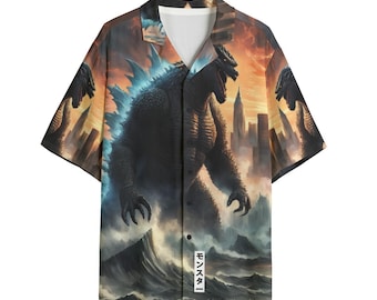 Dinosaur Button Down Shirt Personalized Hawaiian Gift