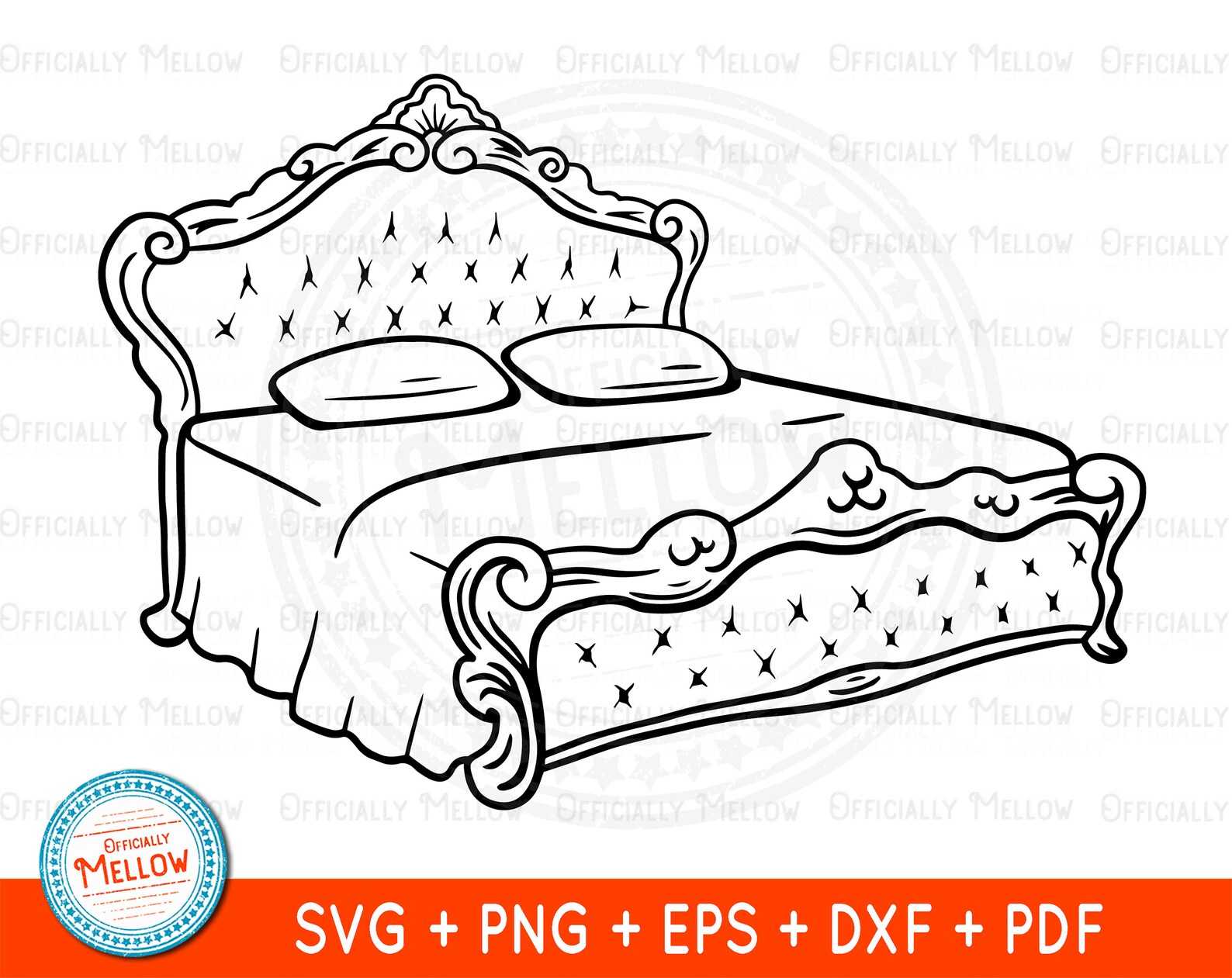 Bed SVG Royal Bed Sleeping SVG Nap Queen Bed Clip Art Bed Etsy