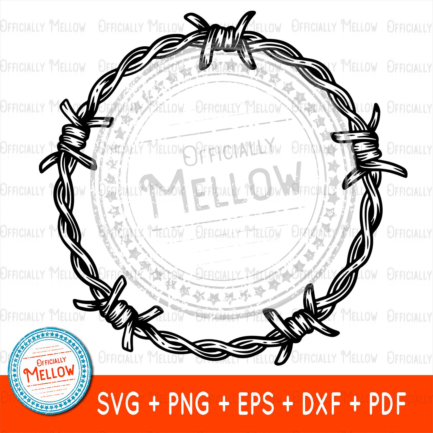 Barbed Wire Circle SVG Wire Fence Circle Frame Western Frame SVG Barbed Wire Border Digital Download Etsy