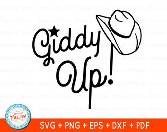Giddy Up svg, rodeo svg, Horse saying svg, cowgirl sayings svg, rodeo svg
