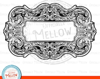 Floral Tooled Buckle SVG, Western Belt Buckle Design (Digital Download)