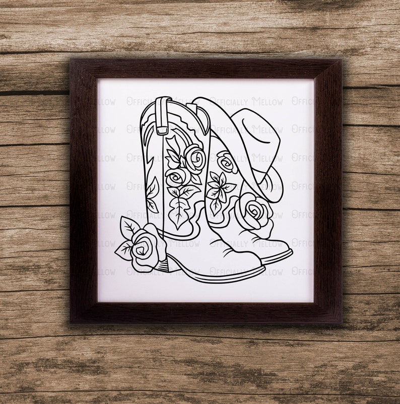 Cowgirl Boots With Flowers SVG Cowgirl Gifts for Girls - Etsy
