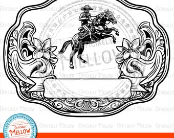 Cowboy Buckle SVG: Western Rodeo Design (Digital Download)