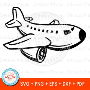 Airplane SVG: Jet Clipart for Kids Room Decor (Digital Download)