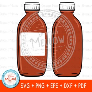 Hostmedicinflaska SVG: Medicinsk Clipart (Digitala Filer)