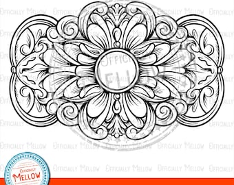 Floral Buckle SVG: Cowgirl Flower Design (Digital Download)