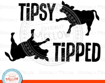 Tipsy Cow SVG: Funny Western Party Design (Digital Download)