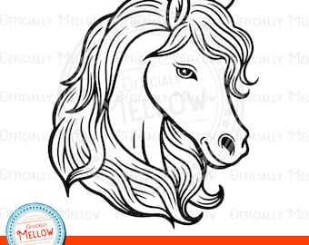 Horse SVG, Horse Head SVG, Horse Gifts, Horse Designs, Horse Gift for Girl, Horse PNG, Cute Horse, Horse Head Clip Art, Horse Download