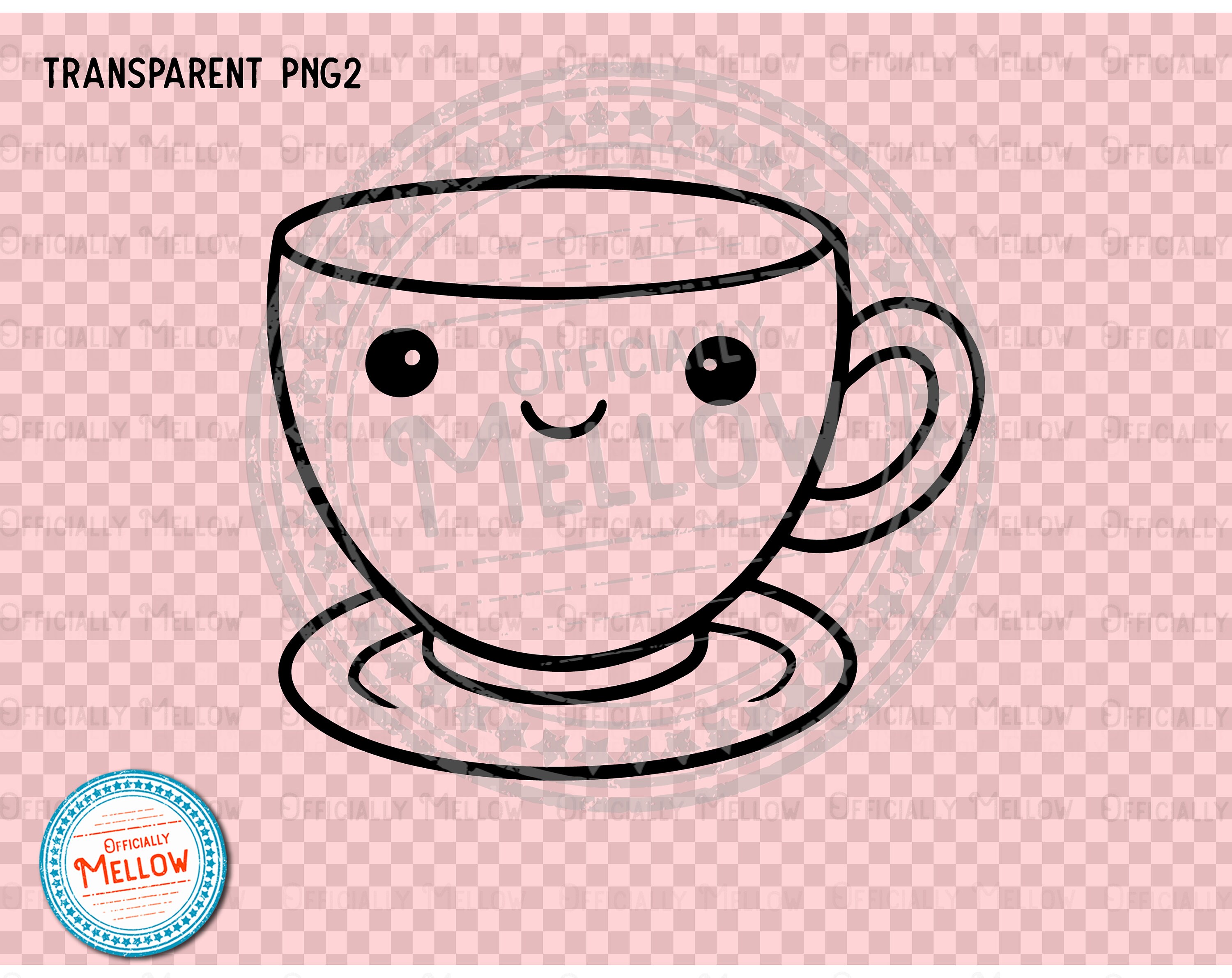 Tea Cup SVG Tea Party Clipart Kawaii Tea Cup Cute Tea Cup Etsy UK