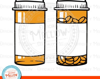 Pill Bottle SVG: Medical & Pharmacy Design (Digital Download)